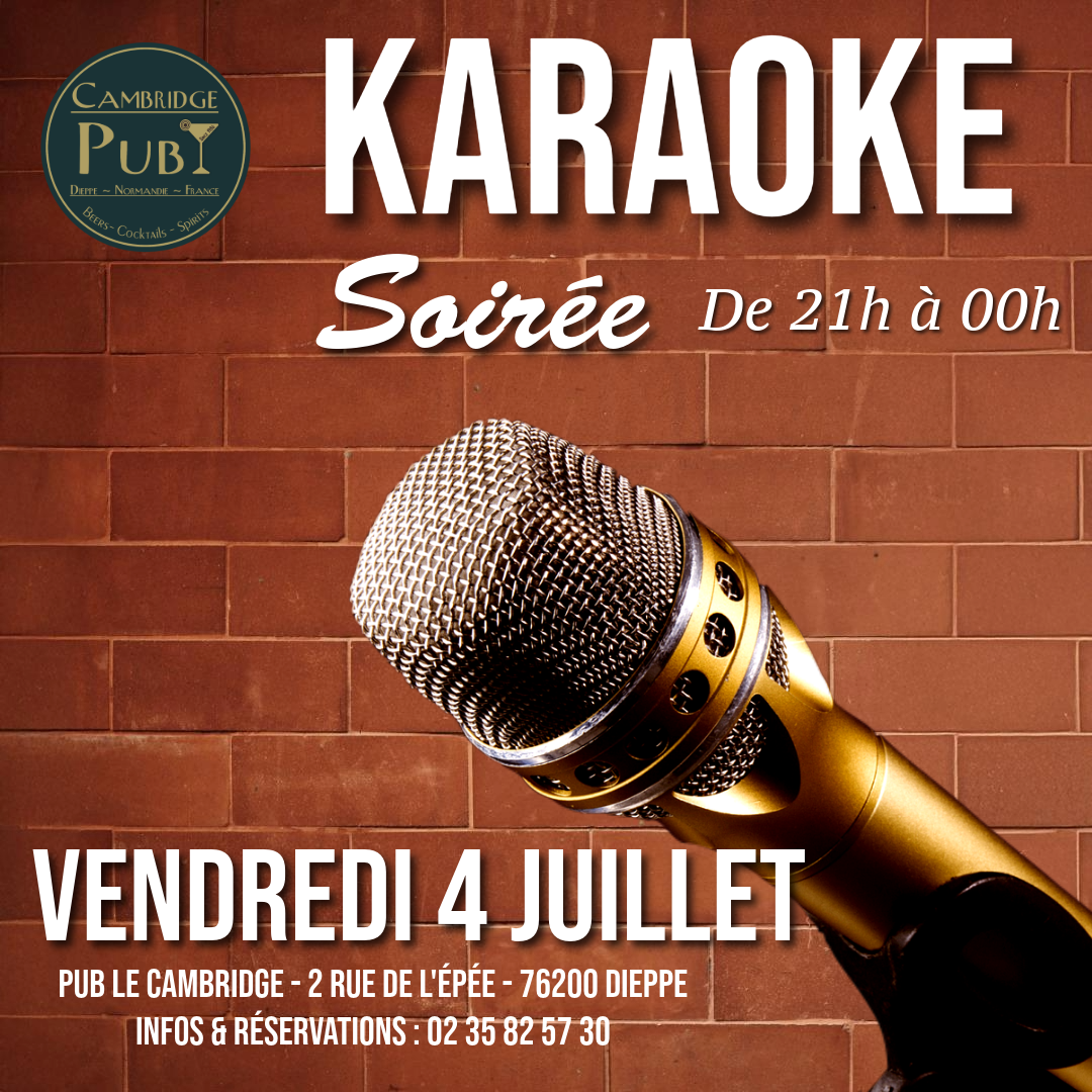 Soirée Karaoke le vendredi 4 juillet