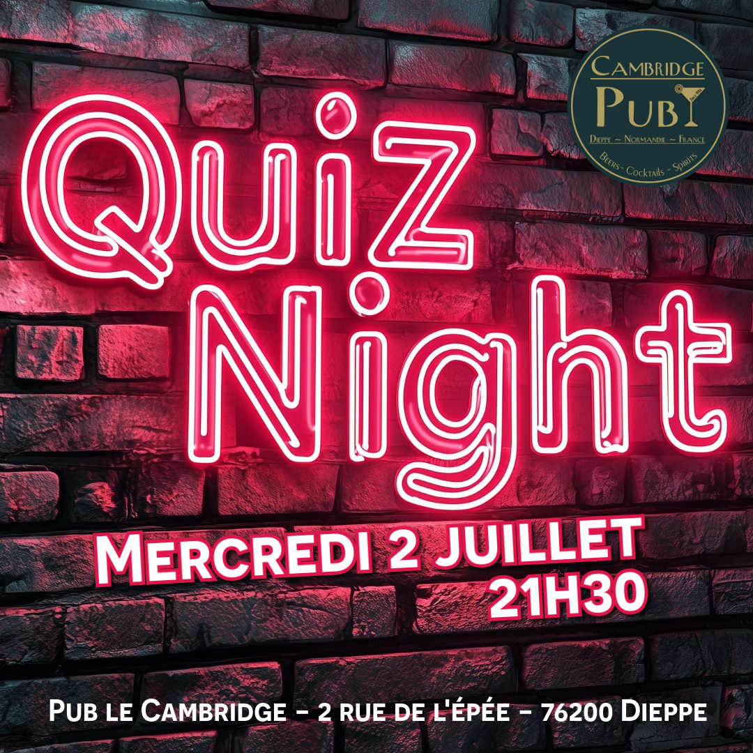 Soirée Quiz le 2 juillet